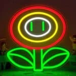 Mario Fire Flower - Neon Lights
