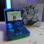 NEW BLASTOISE Themed GBA SP IPS Screen Mod w/Box!