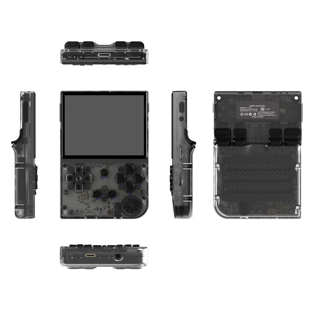 Portable gaming device with a compact design and multiple retro game support.