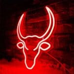 Bold & Stylish Bull Head - Neon Lights