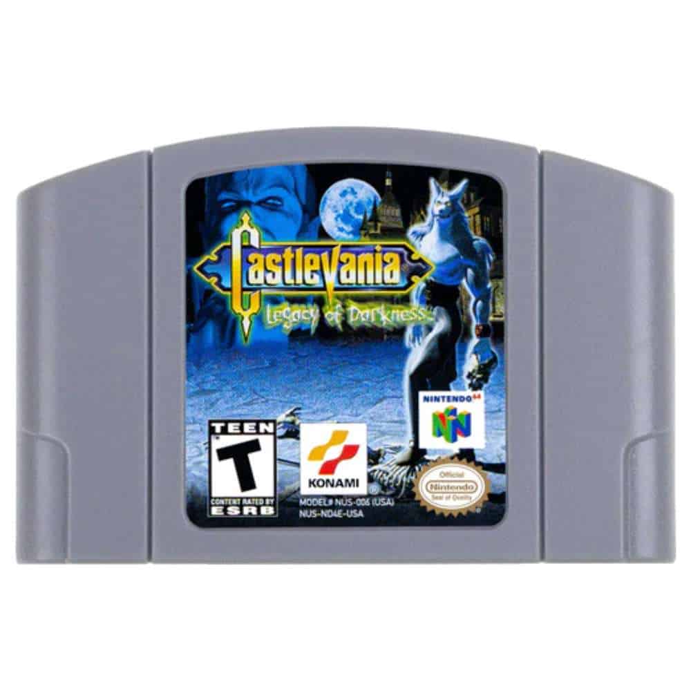 Castlevania Legacy of Darkness N64 game cartridge for Nintendo 64 console.