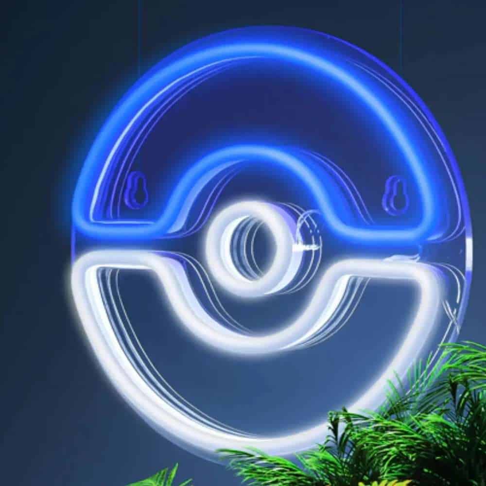 🔵 Iconic PokeBall Neon Light | Dimmable LED Wall Decor – Easy to