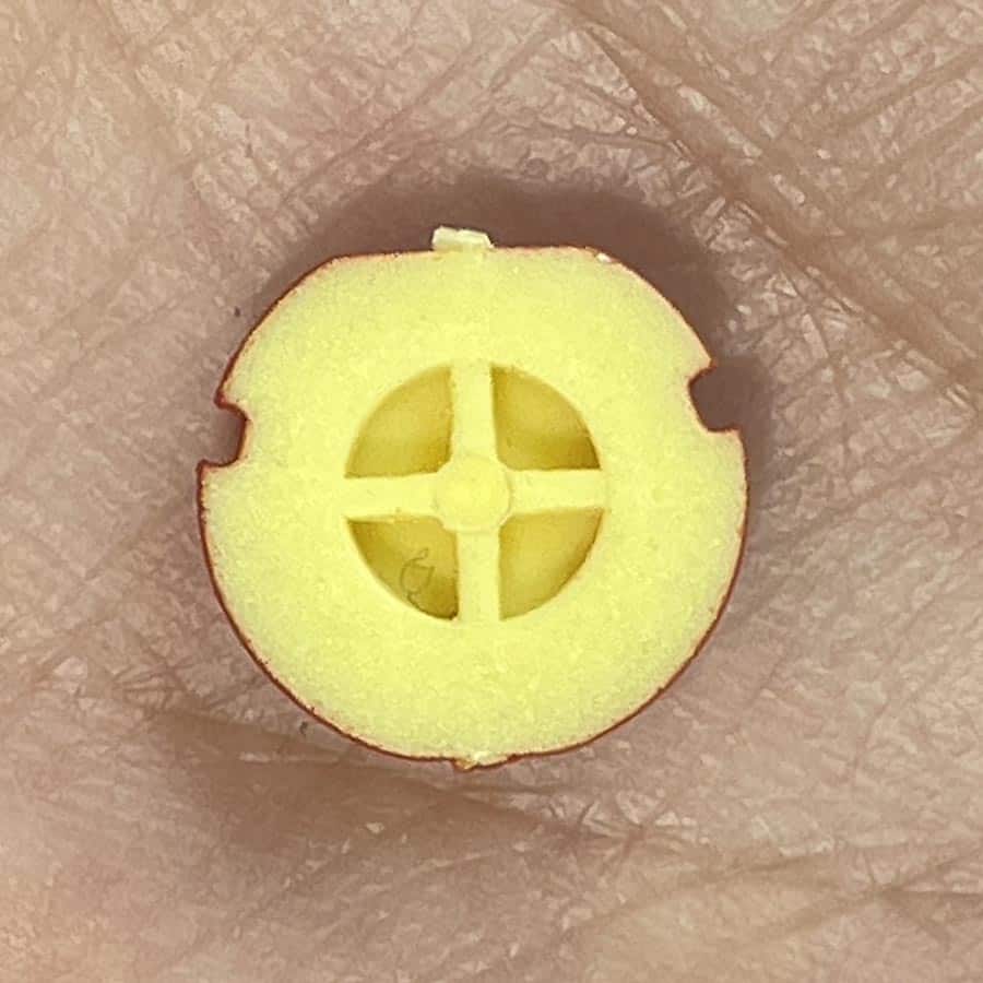 Alternative view of A Button for New Nintendo 3DS XL – Red (Yellow Set) – Replacement Button – Brand New (3rd Party)