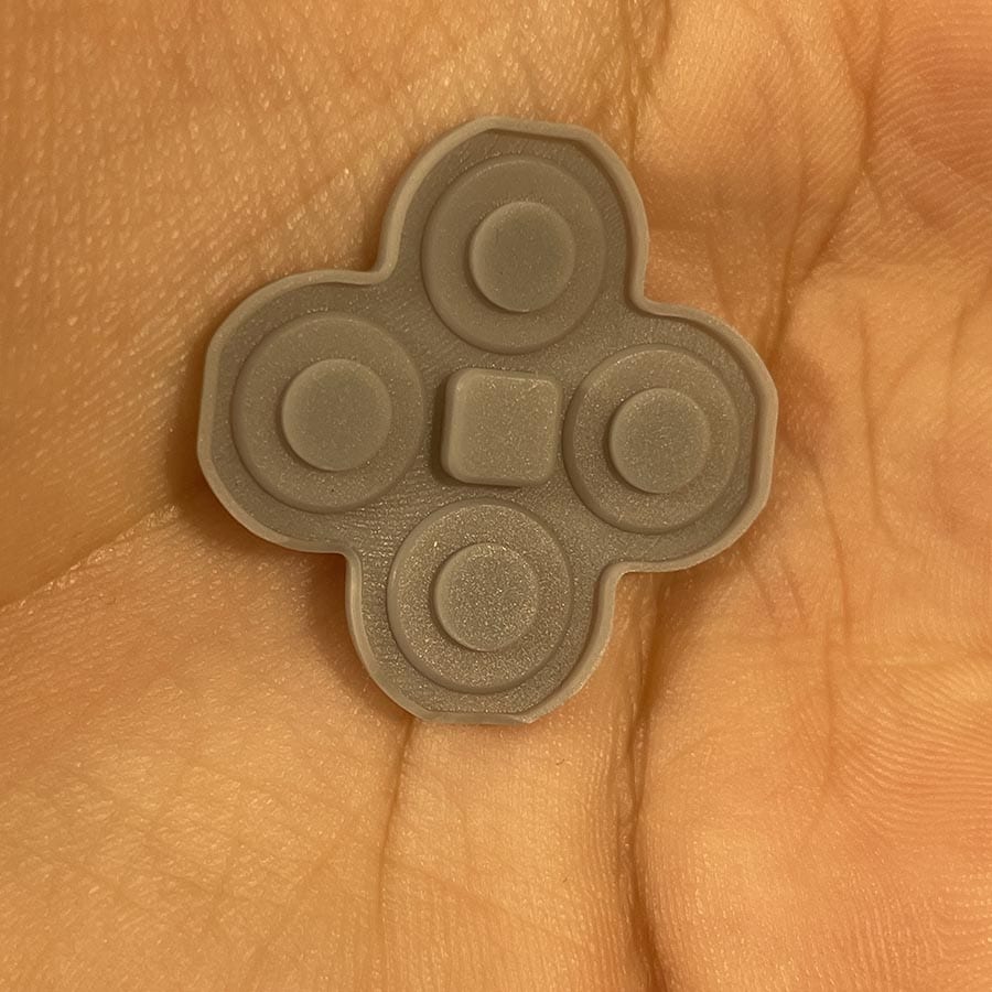 Alternative view of ABXY Button Rubber Pad for Nintendo 3DS – Conductive Silicone – Brand New
