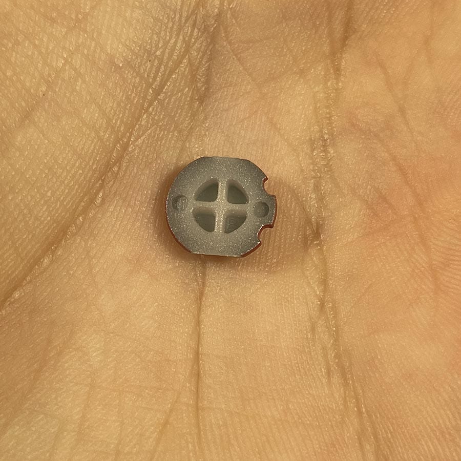 Alternative view of B Button for 3DS – Red Replacement Part