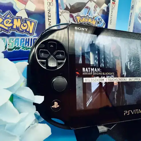 Alternative view of Black PlayStation Vita 2000 – Slim Model | Modded, Cleaned & Ready to Play