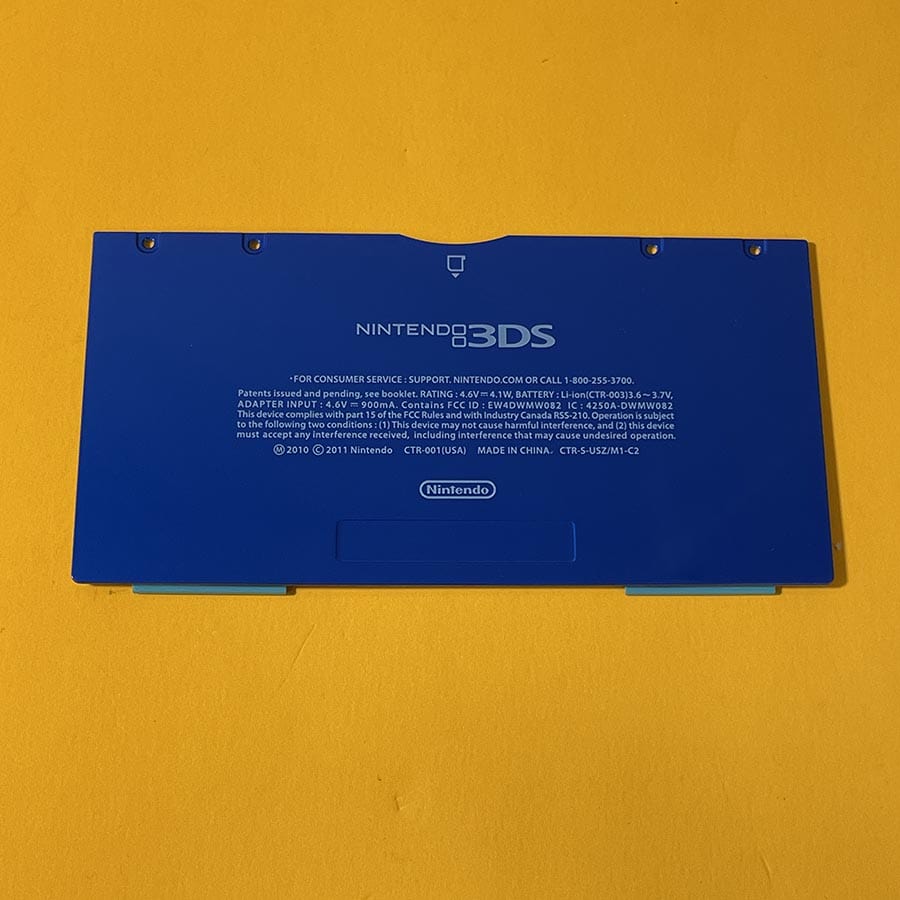 Exterior Shell Cover for Nintendo 3DS – Blue – Bottom Only – Brand New