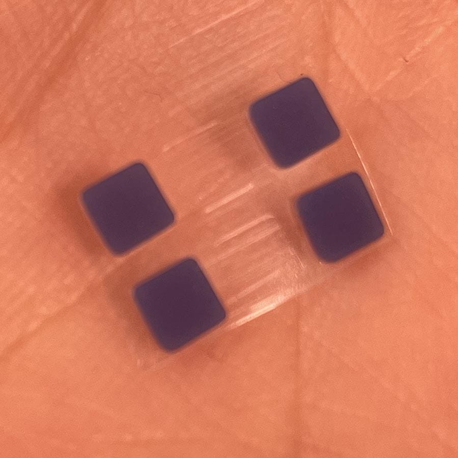 Alternative view of Blue Screw Covers Set for New Nintendo 3DS XL – Circle & Square Replacement Nibs