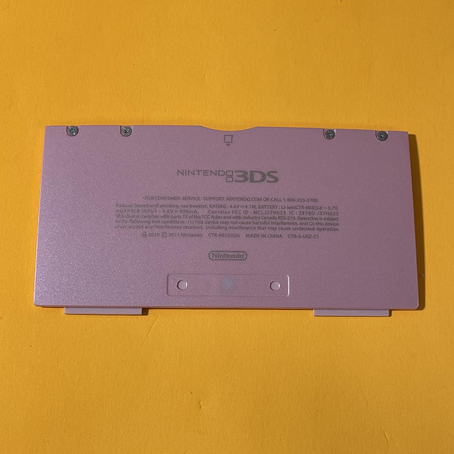 Exterior Shell Cover for Nintendo 3DS – Pink – Bottom Only – Brand New