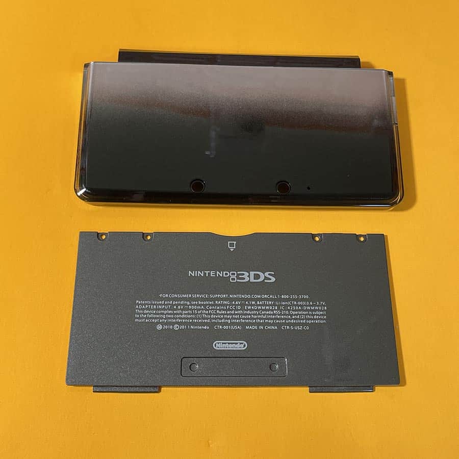 Exterior Shell Covers for Nintendo 3DS – Black/Gray Fade – Front & Back – Brand New