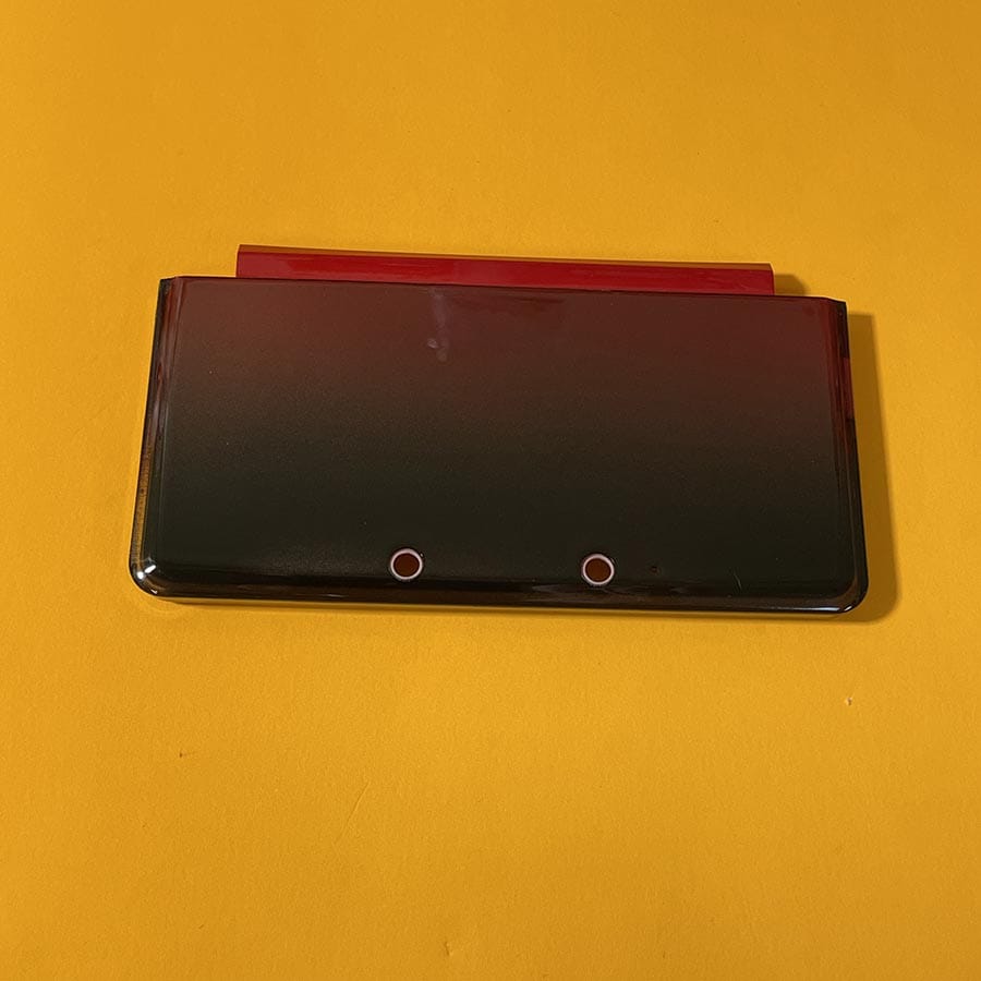 Alternative view of Exterior Shell Covers for Nintendo 3DS – Black/Red Fade – Front & Back – Brand New