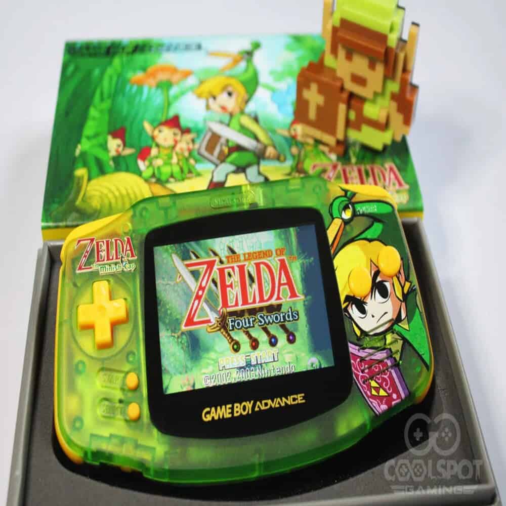 Legend of Zelda - Nintendo Game Boy Advance GBA Black Console IPS