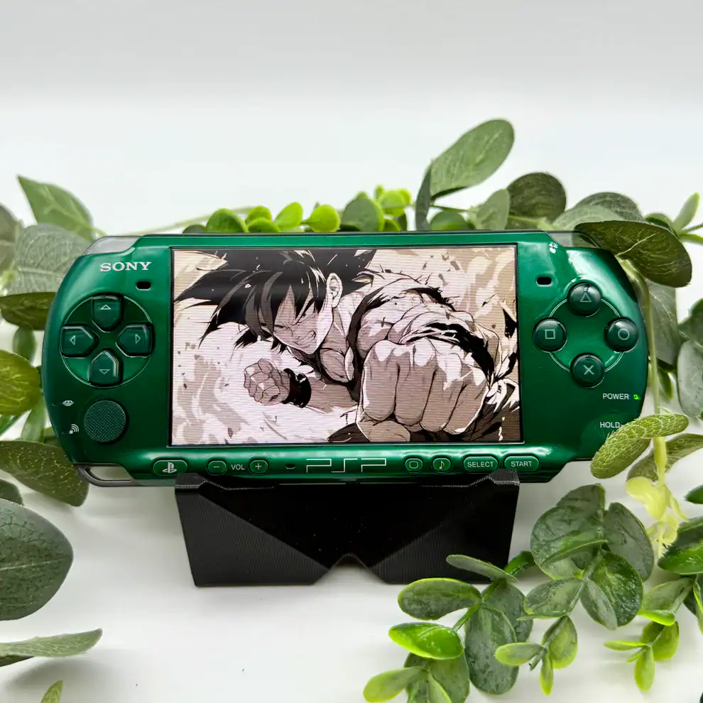 Alternative view of Green PSP 3000 – Slim Model | Modded, Cleaned & Ready to Play