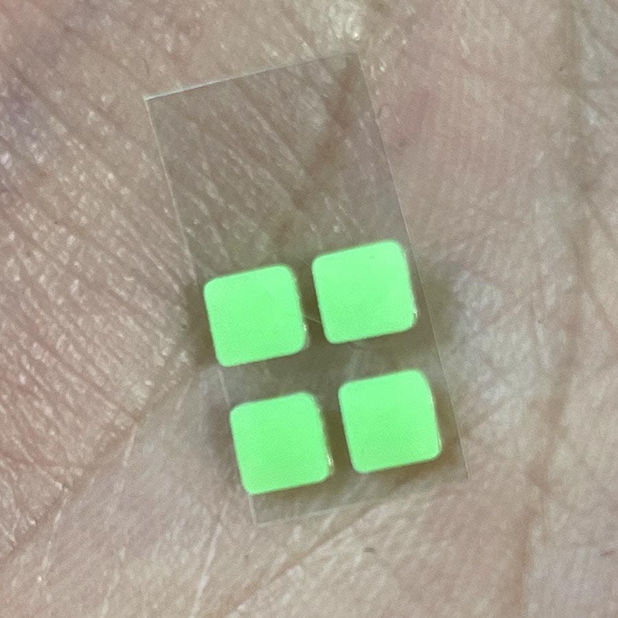 Green Square Screw Covers for New Nintendo 3DS XL – Replacement Cosmetic Nibs