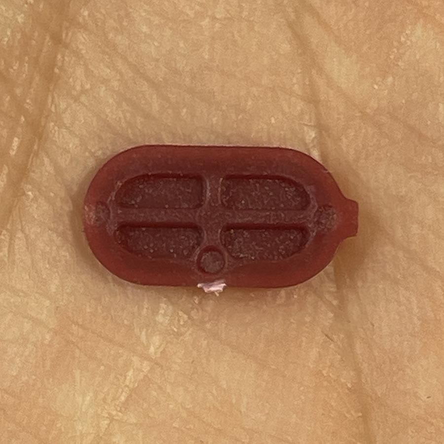 Alternative view of Home Button for New Nintendo 3DS XL – Red – Replacement Button – Brand New