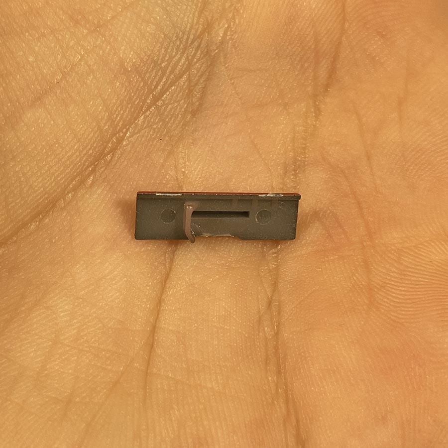 Alternative view of WiFi Slider for 3DS – Red Replacement Switch Part