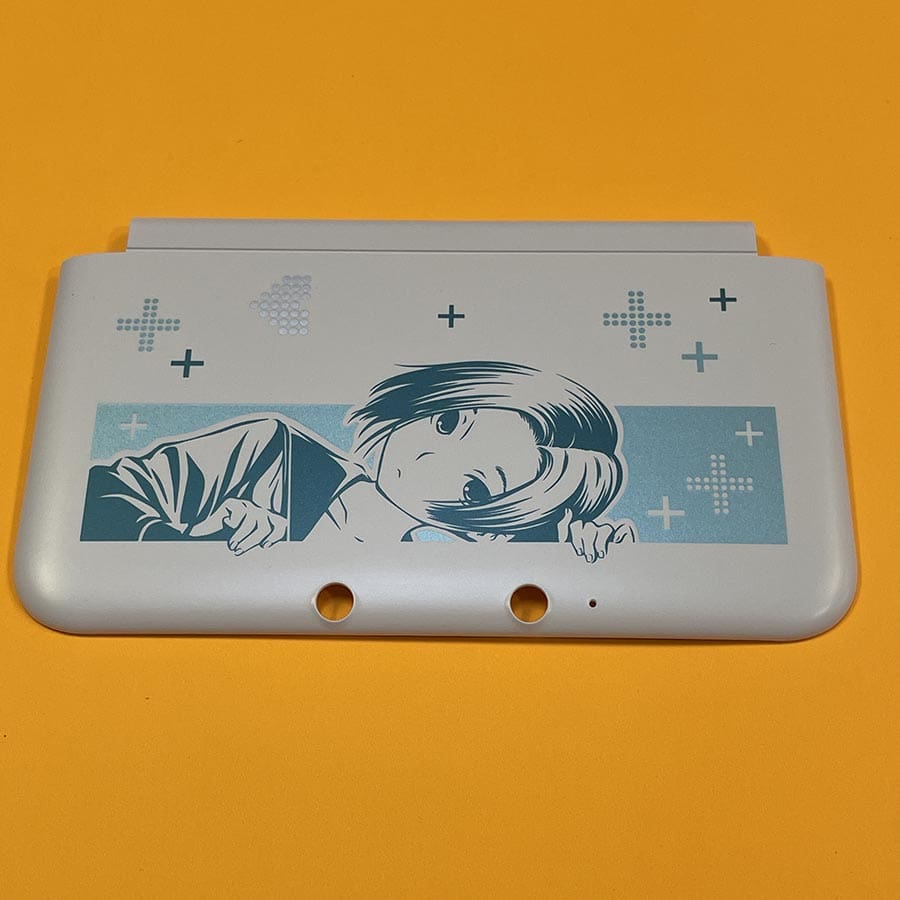 Alternative view of LovePlus+ Rinko Deluxe Edition Shell for Nintendo 3DS LL (XL) – Black – Front & Back – Brand New