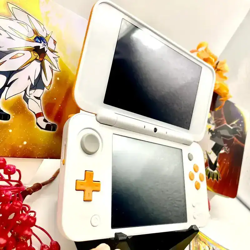Alternative view of New Nintendo 2DS XL – White & Orange Theme | Modded & Ready to Play