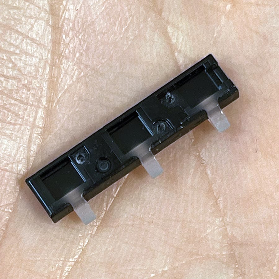 Alternative view of New Nintendo 3DS XL Plastic LED Diffuser – Replacement - Bottom Right of Console