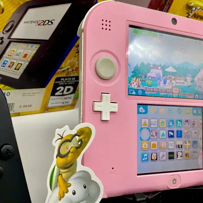 Alternative view of Modded Pink Nintendo 2DS – Cleaned & Ready | Plays 3DS, DS & Retro Games