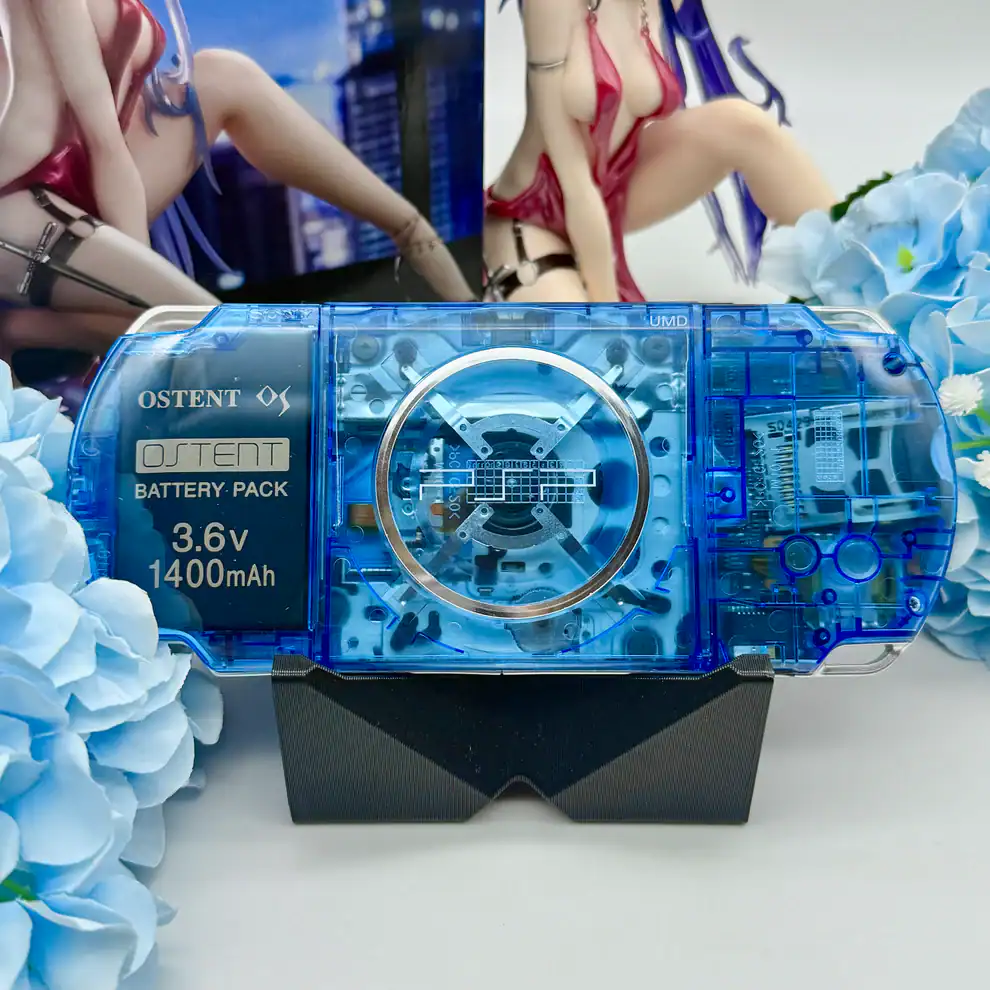 PSP 3000 Transparent Blue – Cleaned & Tested | UMD + Digital Games | Collector Favorite | Fully Restored