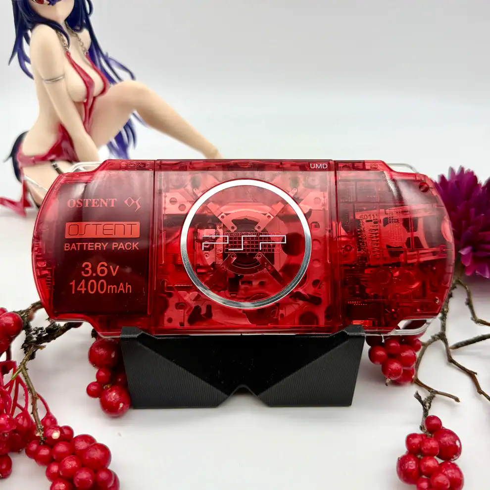 PSP 3000 Transparent Red – Cleaned & Tested | UMD + Digital | Collectible Edition | Fully Restored