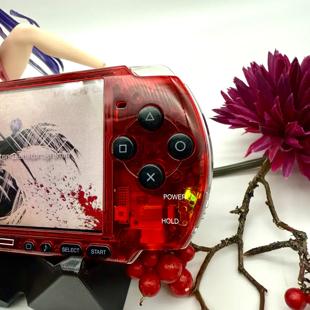PSP 3000 Transparent Red – Cleaned & Tested | Collectible Edition