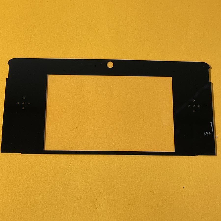 Plastic Front Screen Cover for Nintendo 3DS – Black – Replacement Part – Brand New