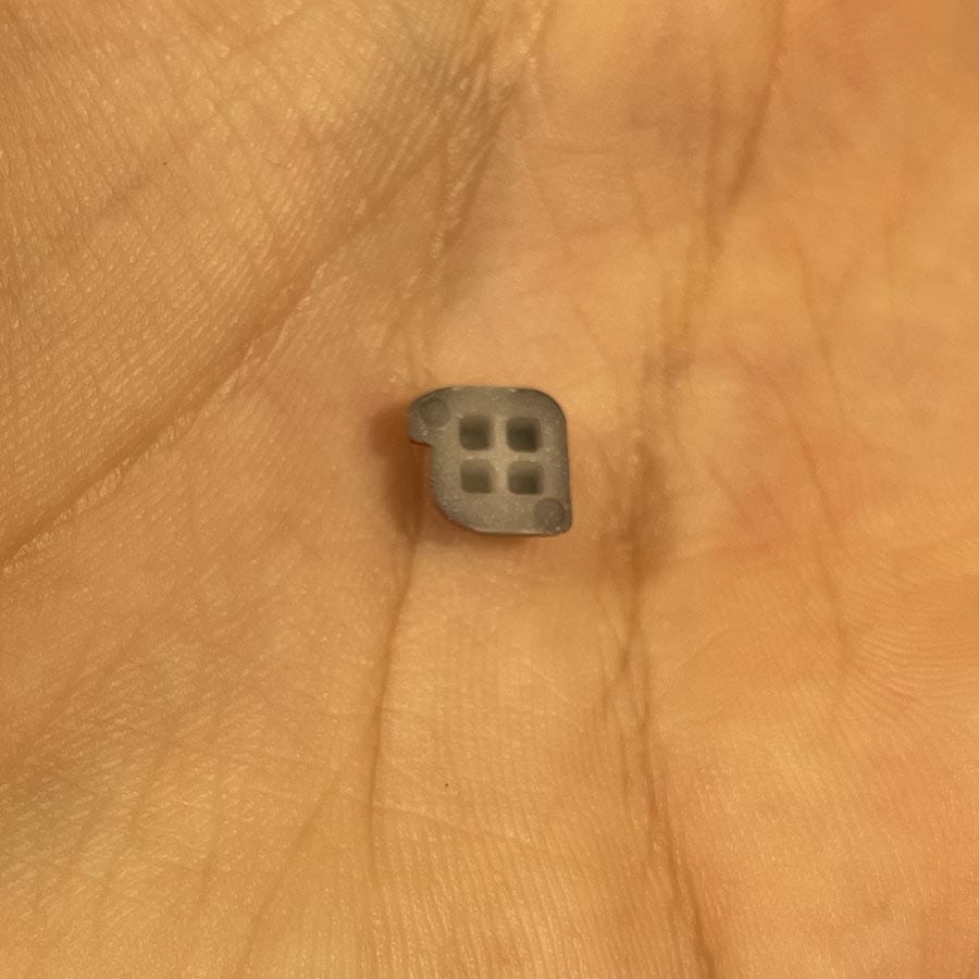 Alternative view of Power Button for 3DS – Red Replacement Part
