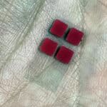 Red Square Screw Covers for New Nintendo 3DS XL – Replacement Cosmetic Nibs