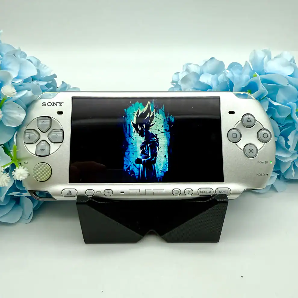 Silver PSP 3000 – Slim Model | Modded, Cleaned & Ready to Play