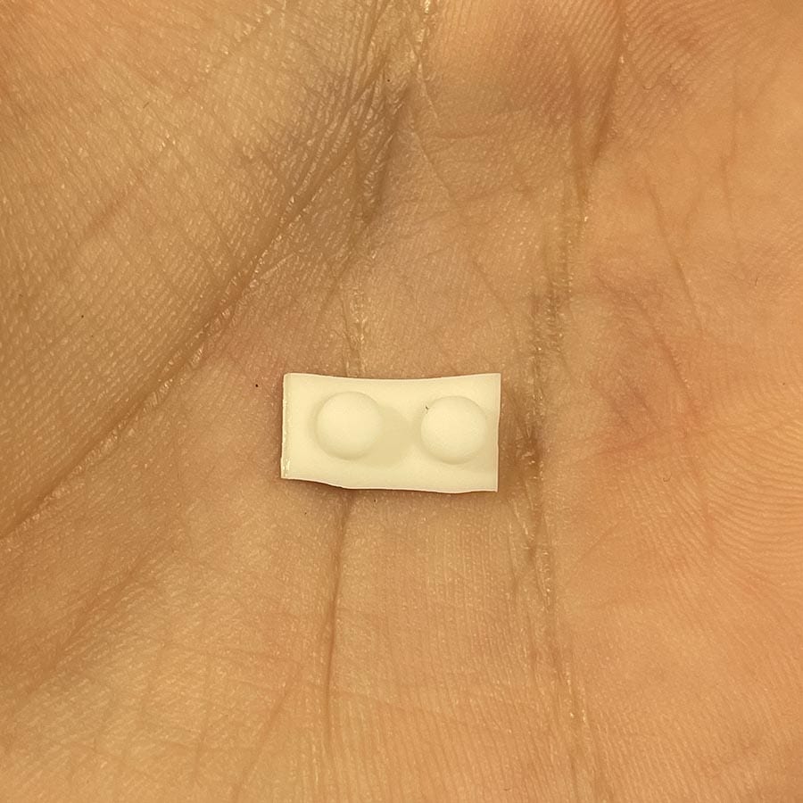 Alternative view of White Circle Screw Nib for Nintendo 3DS XL – Replacement Cover for Screw Holes