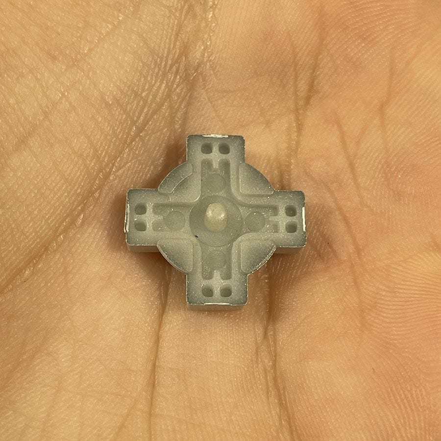 Alternative view of White D-Pad Replacement Button for Nintendo 3DS – Original Model