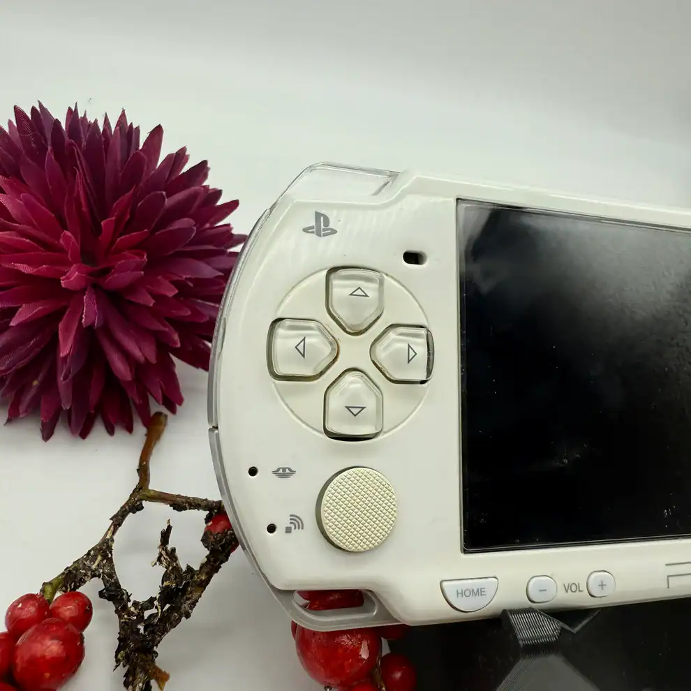 Alternative view of White PSP 2000 – Slim Model | Modded, Cleaned & Ready to Play