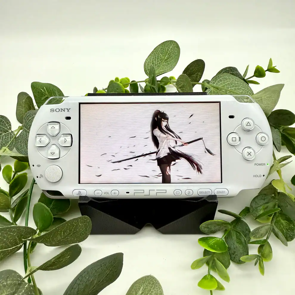 Alternative view of White PSP 3000 – Slim Model | Modded, Cleaned & Ready to Play