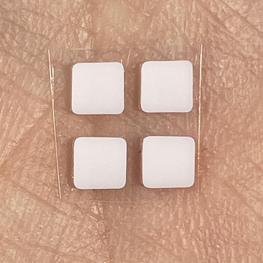Alternative view of White Screw Cover Set for New Nintendo 3DS XL – Circle + Square Cosmetic Replacement Nibs