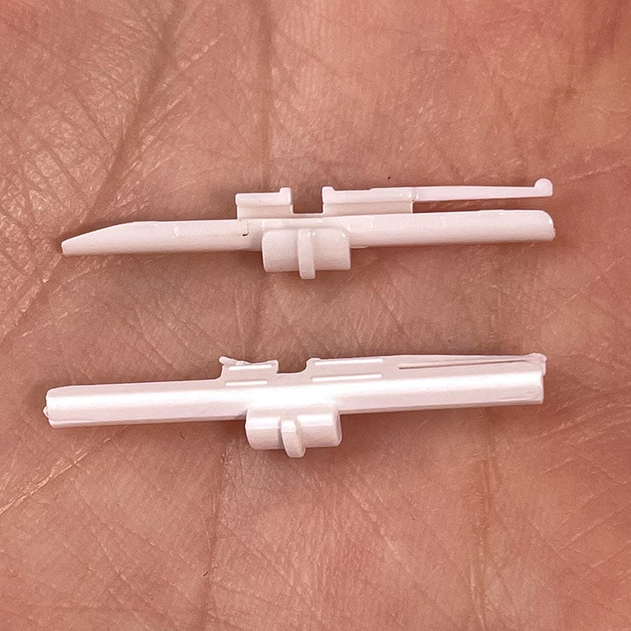 Alternative view of White Volume & 3D Slider Set for New Nintendo 3DS XL – Replacement Side & Depth Control