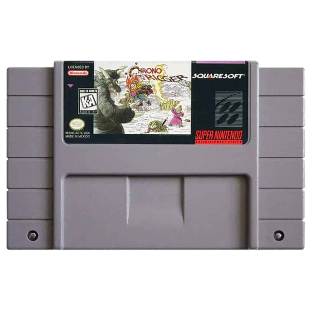 Classic Chrono Trigger SNES game cartridge for Super Nintendo.