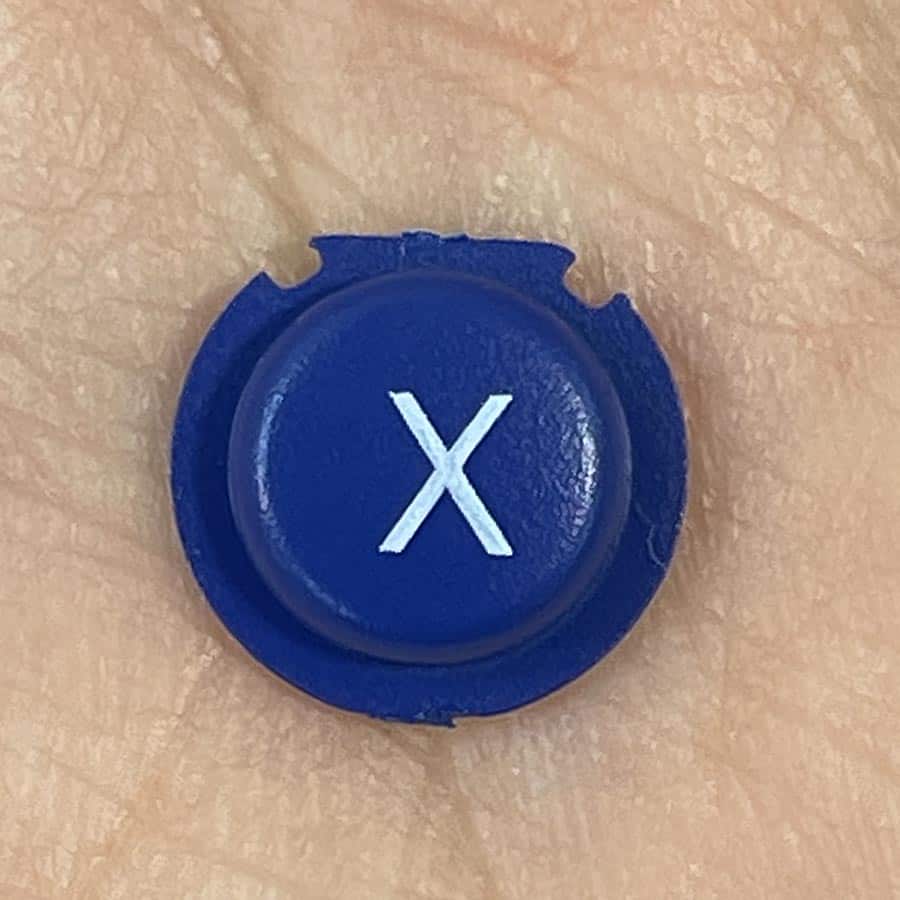 X Button for New Nintendo 3DS XL – Blue (Yellow Set) – Replacement Button – Brand New (3rd Party)