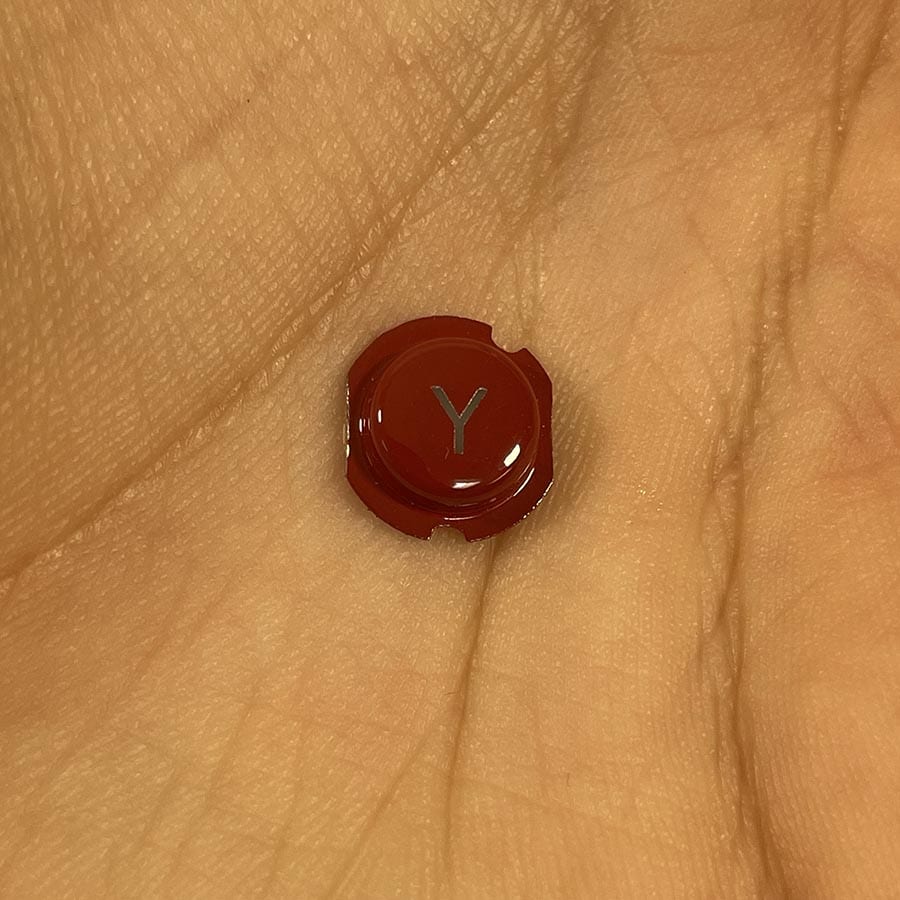 Y Button for 3DS – Red Replacement Part