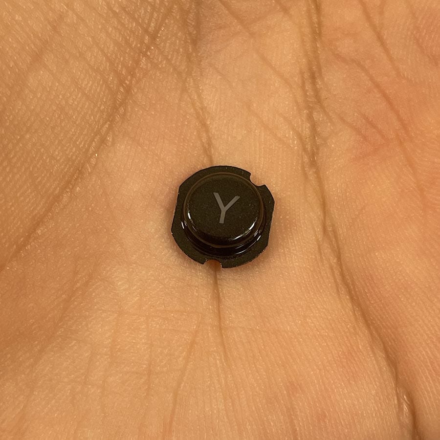 Y Button for Nintendo 3DS – Black – Action Button Replacement – Brand New