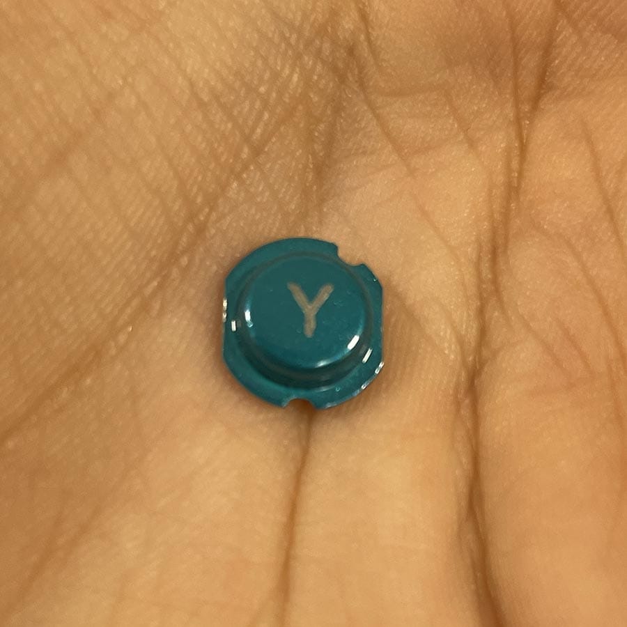 Y Button for Nintendo 3DS – Turquoise – Action Button Replacement – Brand New