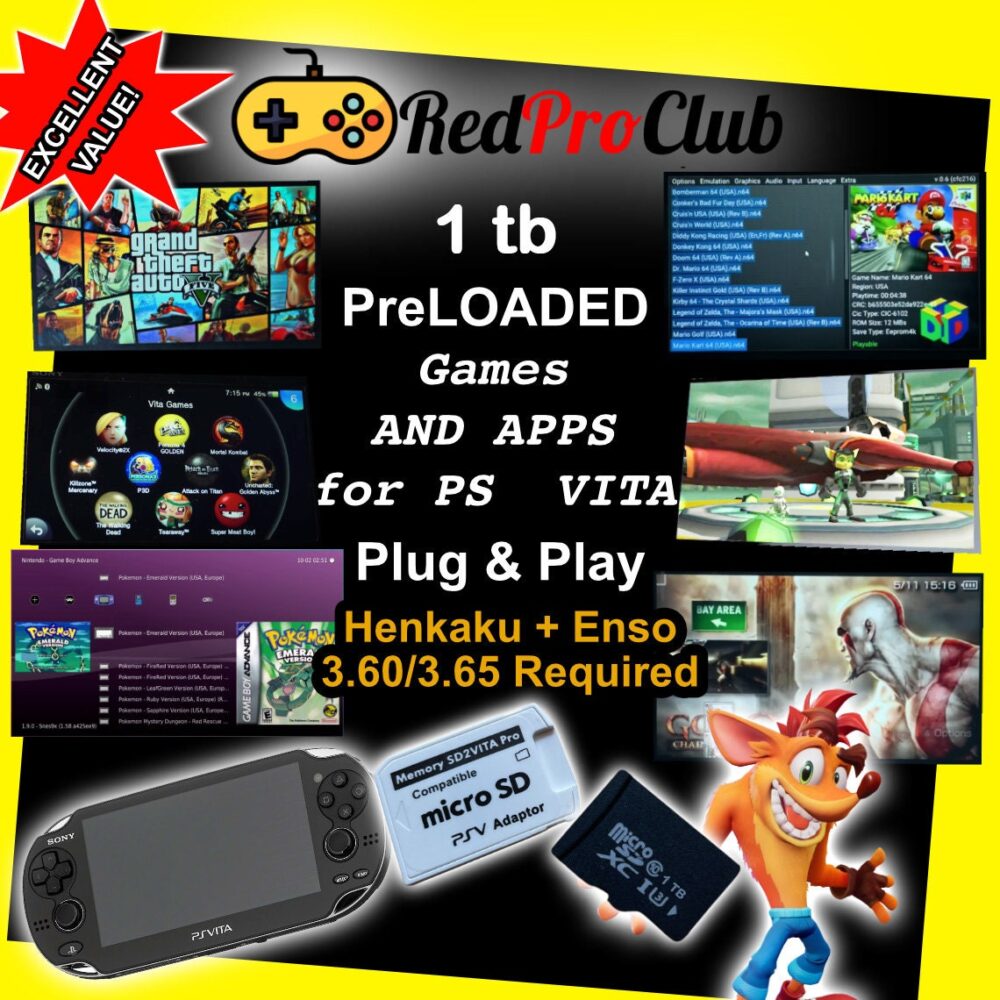 PS Vita Unlocker Kit - Fully Loaded + Emulators - RedProClub