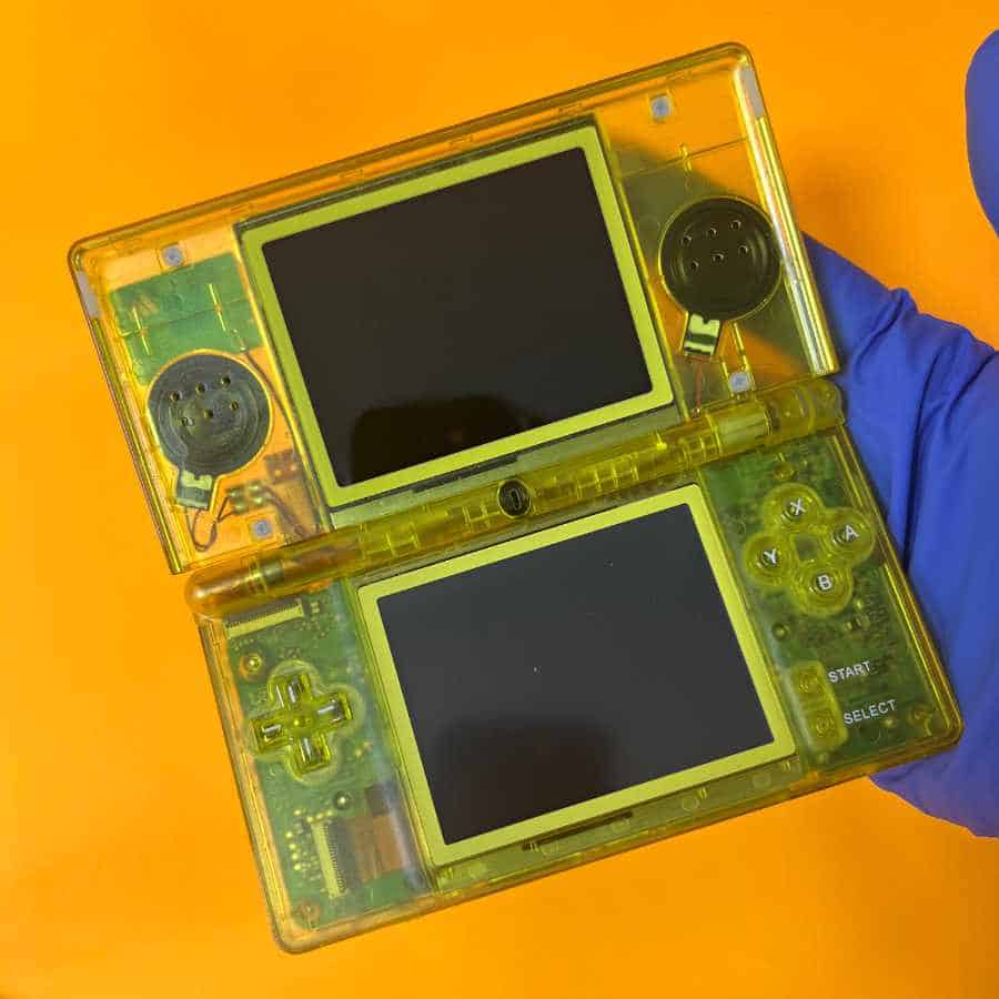 Alternative view of Nintendo DS Lite Transparent Yellow | Preloaded 128gb | Includes NDS/GBA/GBC/GB/SNES/NES | Cleaned & Tested