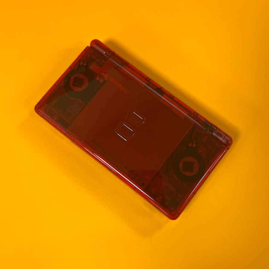 Nintendo DS Lite Transparent Red | Preloaded 128gb | Includes NDS/GBA/GBC/GB/SNES/NES | Cleaned & Tested