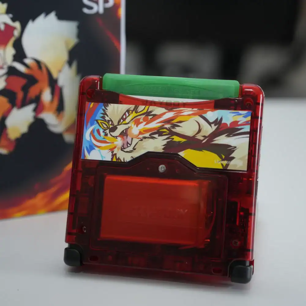 RedProClub - Custom Nintendo Game Boy Advance SP with Arcanine design.
