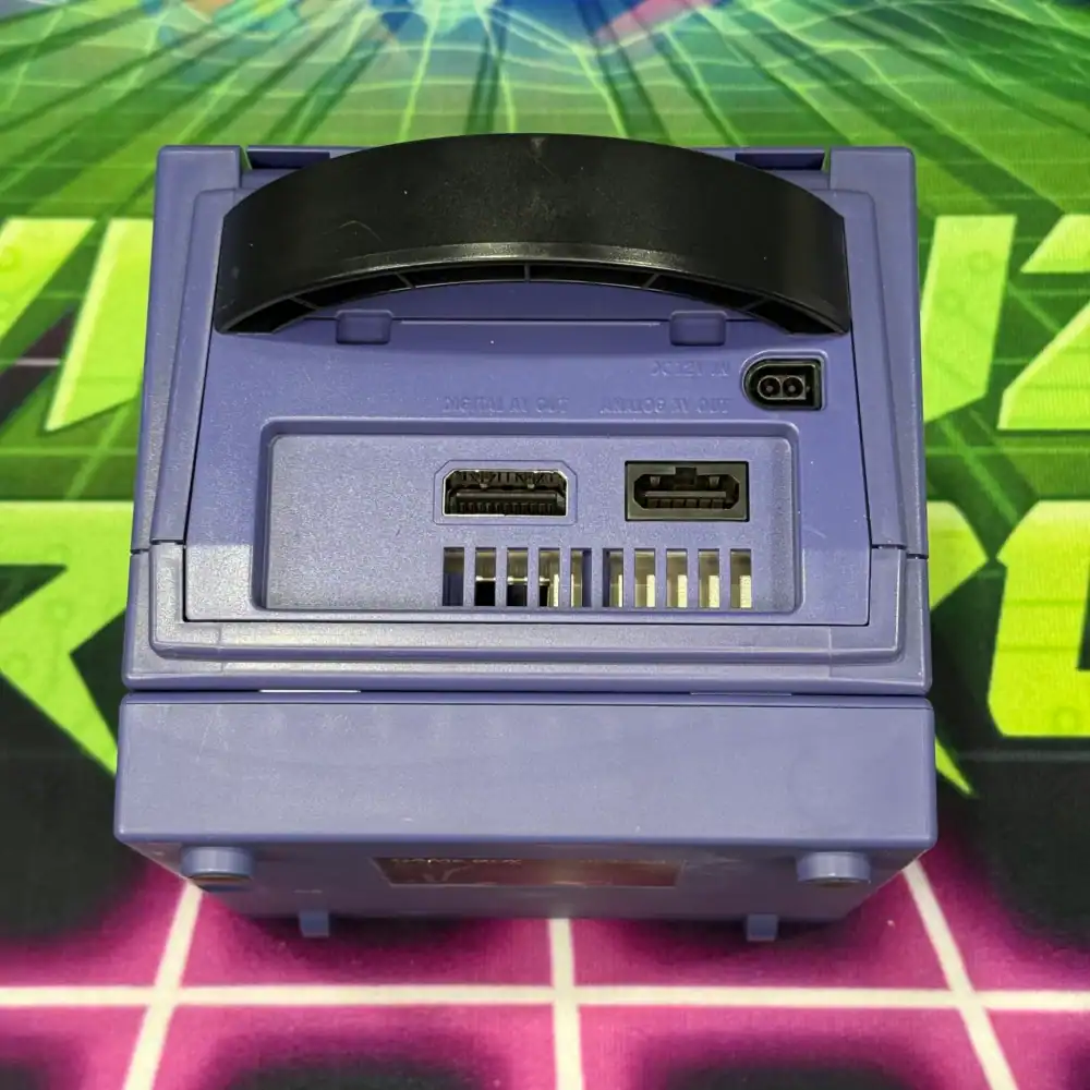 Custom modded Indigo GameCube with upgraded ports and design.