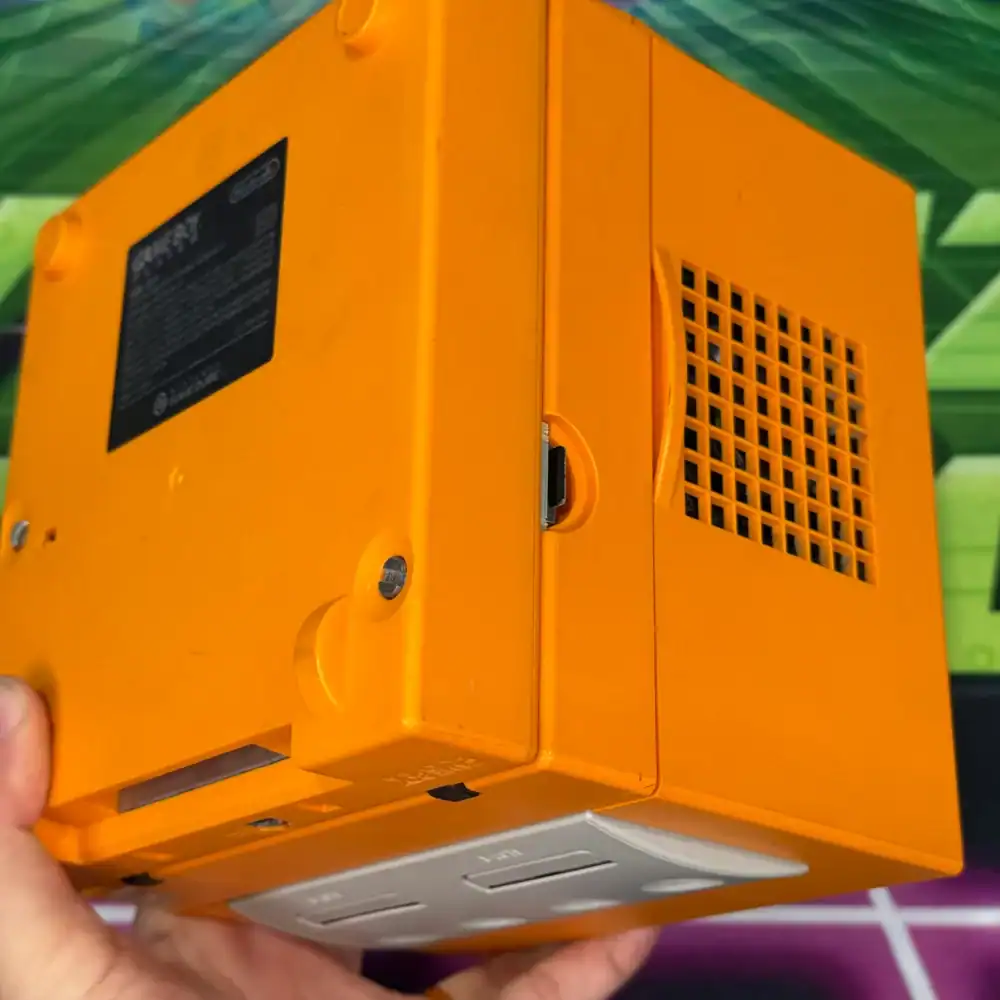 Custom Spice Orange GameCube console with unique color finish.