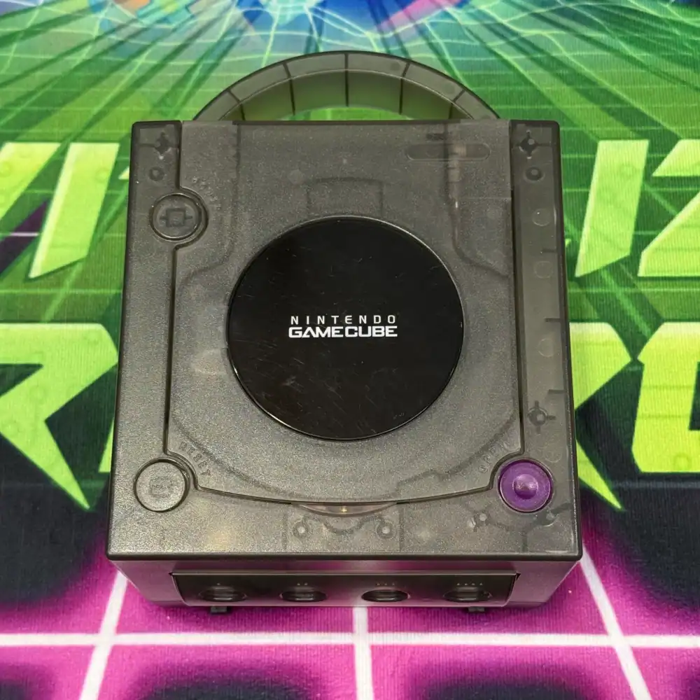 Custom transparent black GameCube console for gaming enthusiasts.