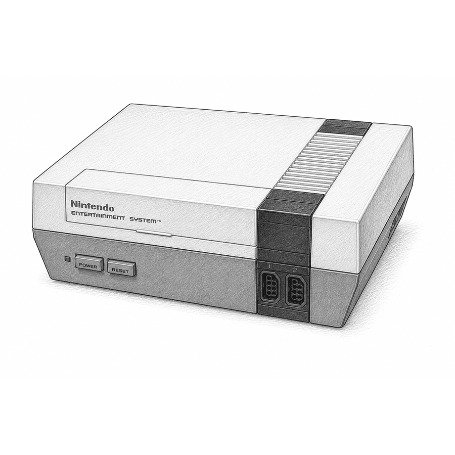 Nintendo NES console for vintage gaming experience and nostalgic entertainment.